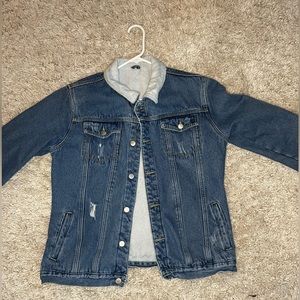JEAN JACKET- PLAID & PLAIN